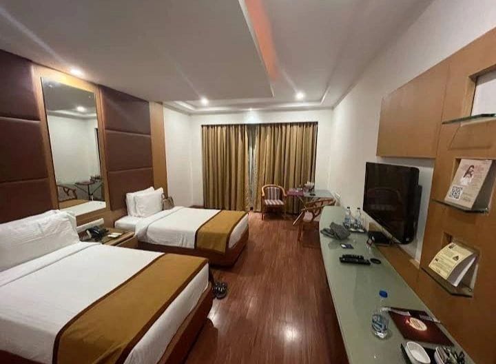 AC Room with 2 beds at Sri Varahswamy Guest House Tirumala - air-conditioned comfort room with modern amenities